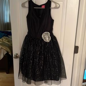 Girls Pinky black silver Dress - 16
